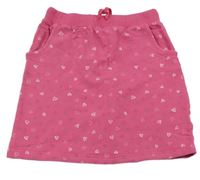 Tmavoružová tepláková sukňa so srdiečkami JAKO-O