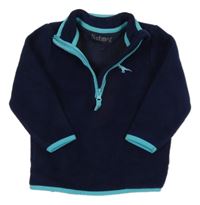 Tmavomodrá fleecová mikina s dinosaurom Nutmeg