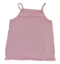 Ružový melírovaný top s strapcemi C&A