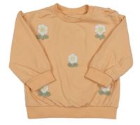 Svetlooranžová mikina s kvietkami Nutmeg