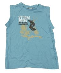 Modré tielko so surferom a nápismi alive