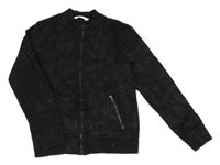 Čierna melírovaná prepínaci mikina H&M