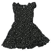 Čierne ľahké šaty s hviezdičkami Bluezoo