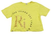 Žlté crop tričko s logom RIVER ISLAND