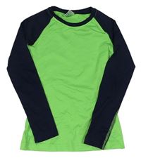 Zeleno-tmavomodré funkčné tričko Crane
