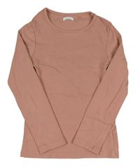 Starorůžové žebrované triko H&M