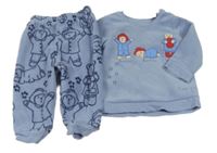 2set - Modrá fleecová mikina s Paddingtonem + tepláky George