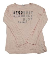 Ružové tričko s nápisom zn. Y.F.K.