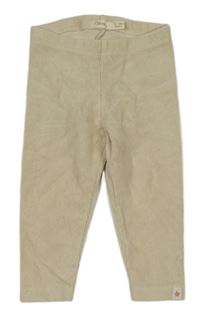 Béžové žebrované sametové legíny Sfera