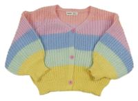 Farebný pruhovaný prepínaci crop sveter Shein