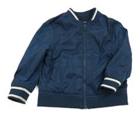 Tmavomodrá šusťáková jarní bunda Kiabi