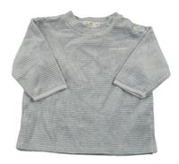 Sivá melírovaná rebrovaná zamatová mikina Mexx