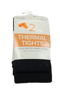 Nové - 2x černé thermo punčocháče Dunnes