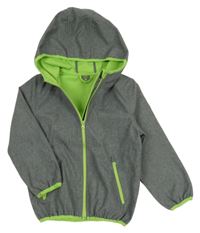 Sivá melírovaná softshellová bunda s kapucňou Kiki&Koko