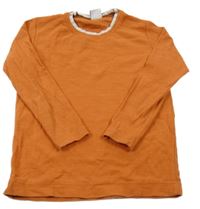 Cihlové žebrované triko