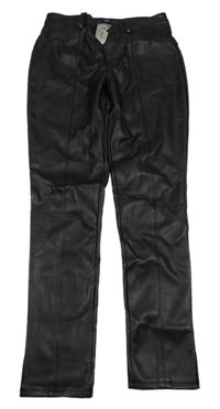 Nové - Čierne koženkové skinny nohavice River Island