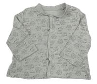 Svetlosivá melírovaná prepínaci ľahká mikina so zvířaty Topomini