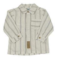 Bielo-farebná pruhovaná košeľa Orchestra