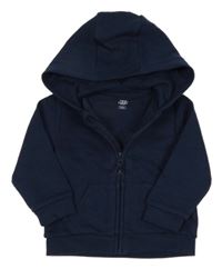 Tmavomodrá propínací mikina s kapucí F&F