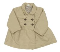 Béžový plátenný jarný kabát H&M