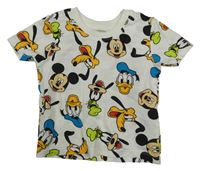 Smetanové tričko s Mickeym a přáteli Primark