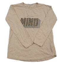 Pudrové triko s nápisem 