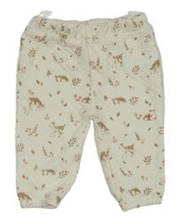 Smetanové vzorované tepláky se zvířátky C&A