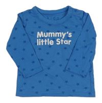 Modré triko s hvězdami a nápisem Tchibo