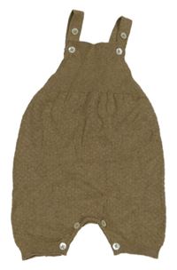 Hnedé vzorované pletené na traké kraťasy