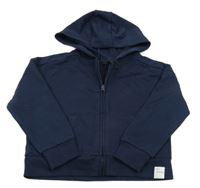 Tmavomodrá prepínaci oversize mikina s kapucňou George