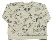 Smotanová mikina s Mickeym a Donaldem Disney