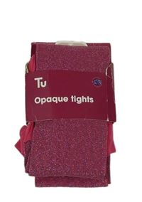 Nové - růžové třpytivé silonky Tu