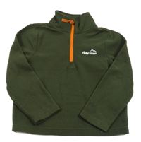 Tmavozelená fleecová mikina s logom Peter Storm