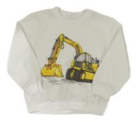 Biela ľahká mikina s bágrom shein