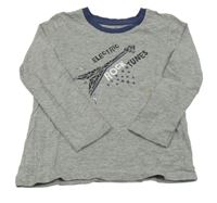 Sivé melírované tričko s nápisom Lupilu