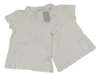 Nové - 2x bílé polo tričko 
