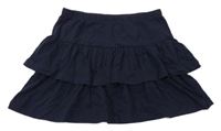 Tmavomodrá vrstvená sukňa H&M