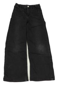Černé wide leg rifle s kapsami H&M