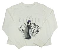 Smotanové tričko s tučňákem s flitrami M&S