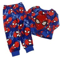 Tmavomodro-červené plyšové pyžamo se Spidermanem Matalan