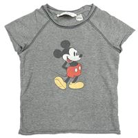 Sivé crop tričko s Mickeym H&M