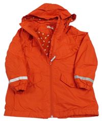 Červená šusťáková lehce zateplená bunda s kapucí H&M