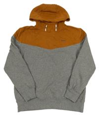 Rezavo-šedá mikina s kapucí Yigga