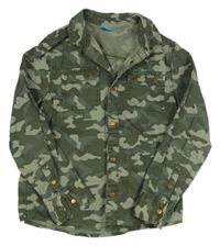 Khaki army riflová košilová bunda Little kids