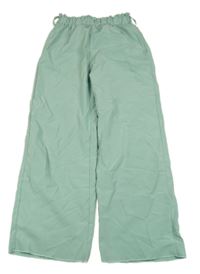 Zelené široké nohavice