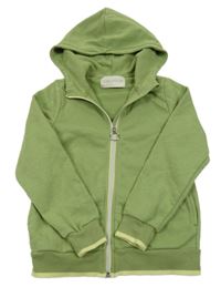 Zelená propínací mikina s rádiem a kapucí Tchibo