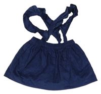 Tmavomodrá menšestrová na traká sukňa s volánikmi Next