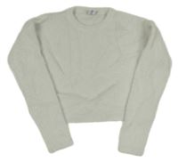 Svetlomodrý chlpatý crop sveter Page one young