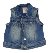 Svetlomodrá rifľová vesta F&F