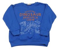 Tmavomodrá mikina s diny a nápismi